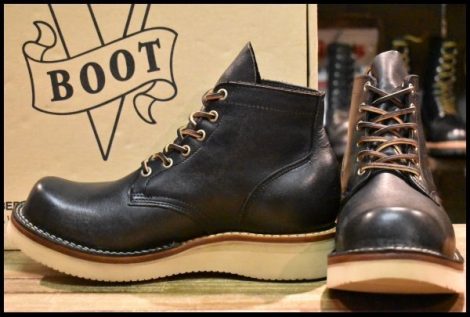 【UK7.5 箱付 良品】VIBERG ヴァイバー 1950 サービスブーツ ブラック ビブラム2021ハーフスリップ ターンアップトゥ ヴィバーグ HOPESMORE