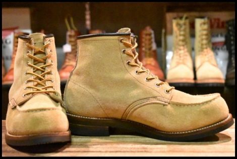 【8EE 良品 羽タグ カスタム】レッドウィング 8173 スエード アイリッシュセッター タン ラフアウト モックトゥ ブーツ redwing HOPESMORE
