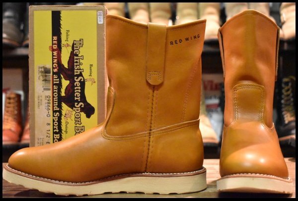 8.5E 箱付 未使用 12年】レッドウィング 9866 ゴールドラセット ペコス