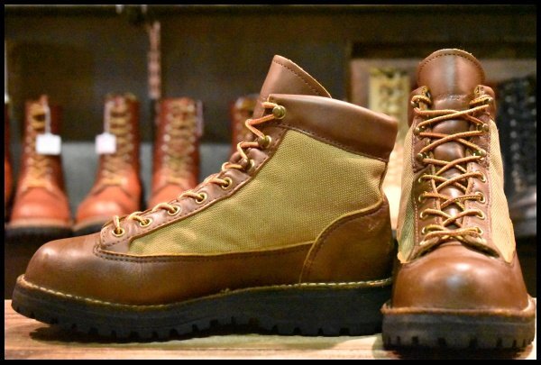 【6W 良品 黒タグ】Danner ダナーライト 30420X 茶 ブラウン ゴアテックス GORE-TEX ビブラム 編み上げ レースアップ ブーツ HOPESMORE