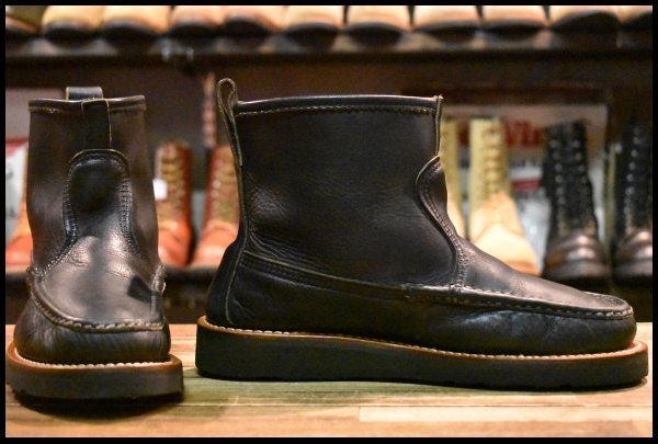 ラッセルモカシン　黒ヌバック製モカシンブーツ　9サイズ相当 楽天市場】ラッセル モカシン フィッシング オックスフォード