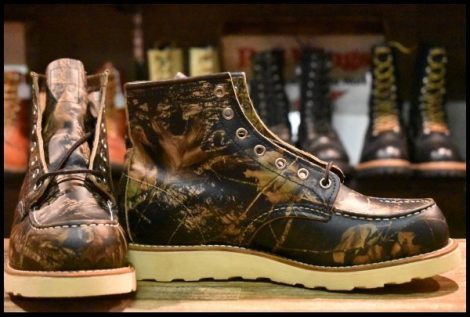 【8E 箱付 未使用 16年】レッドウィング 8884 アイリッシュセッター カモフラ 迷彩 リアルツリー モックトゥ ブーツ redwing HOPESMORE