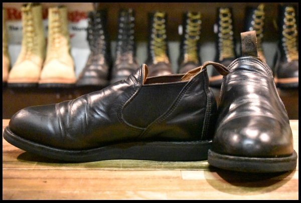 【7.5D 良品 20年】レッドウィング 9198 ポストマンロメオ ブラック シャパラル サイドゴア ローカット ブーツ redwing HOPESMORE