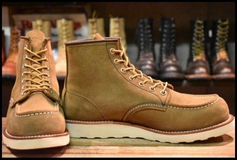 【8.5D 箱付 美品 23年】レッドウィング 8881 アイリッシュセッター オリーブモハヴェ 編み上げ モックトゥ ブーツ redwing HOPESMORE