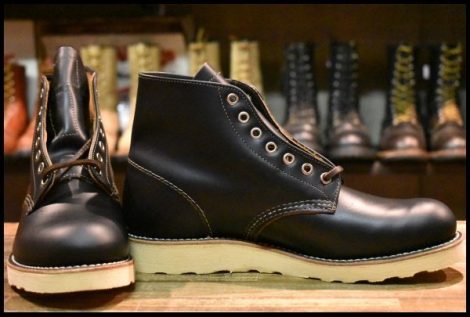 【8.5D 箱付 未使用 12年】レッドウィング 9870 アイリッシュセッター クローンダイク プレーントゥ ブラック 黒 ブーツ redwing HOPESMORE