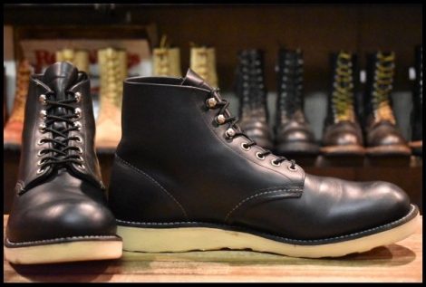 【10.5D 良品 12年】レッドウィング 8165 アイリッシュセッター 黒 ブラッククローム プレーントゥ 編み上げ ブーツ redwing HOPESMORE