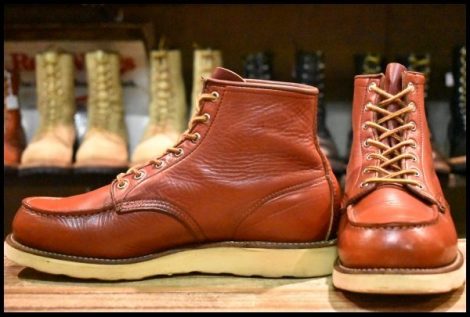 【8.5E 良品 半円犬タグ 95年】レッドウィング 875 アイリッシュセッター 赤茶 オロラセット モック ブーツ redwing HOPESMORE