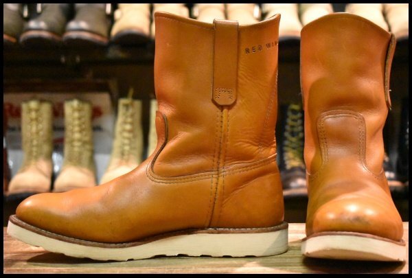 【7.5E 良品 11年】レッドウィング 9866 ゴールドラセット ペコス 茶 プルオン クッションソール ブーツ redwing pecos HOPESMORE