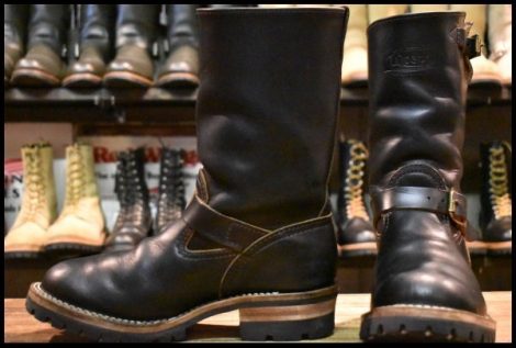 【7EE 良品 23年】WESCO ウエスコ カスタムボス ダブルショット ブラック 黒 ビブラム100シングル 10インチハイト ブーツ HOPESMORE