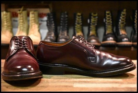 【6.5E 良品】ALDEN オールデン 990 オックスフォード バーガンディ コードバン シューズ 編み上げ 短靴 ブーツ HOPESMORE