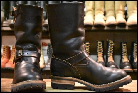 【7EE 良品 23年】WESCO ウエスコ カスタムボス ダブルショット ブラック 黒 ビブラム100シングル 10インチハイト ブーツ HOPESMORE