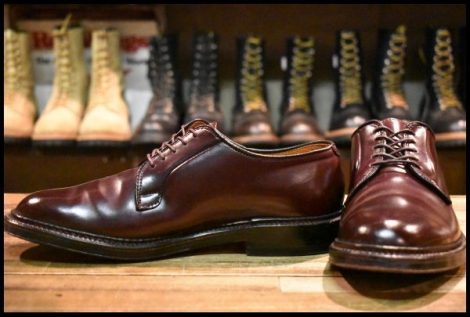 【6.5E 良品】ALDEN オールデン 990 オックスフォード バーガンディ コードバン シューズ 編み上げ 短靴 ブーツ HOPESMORE