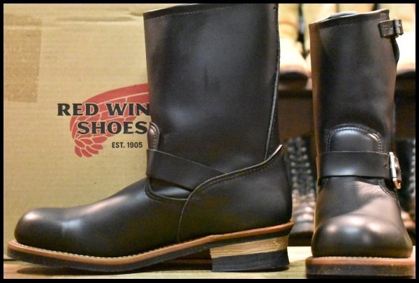 【9.5D 未使用 15年】レッドウィング 2268 エンジニア 黒 ブラッククローム スチールトゥ ブーツ redwing HOPESMORE