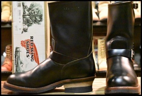 【9D 箱付 美品 19年】レッドウィング 2966 クローンダイク エンジニア 黒 ブラック 茶芯 スチール無し ブーツ redwing HOPESMORE