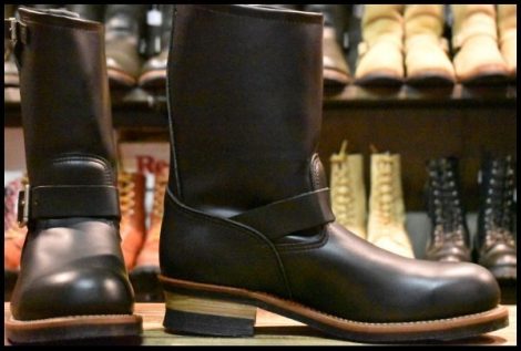 【9.5D 未使用 15年】レッドウィング 2268 エンジニア 黒 ブラッククローム スチールトゥ ブーツ redwing HOPESMORE
