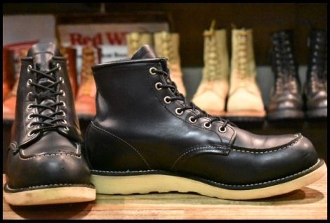 【10.5D 良品 10年】レッドウィング 8179 アイリッシュセッター 黒 ブラッククローム モックトゥ 編み上げ ブーツ 8130 redwing HOPESMORE