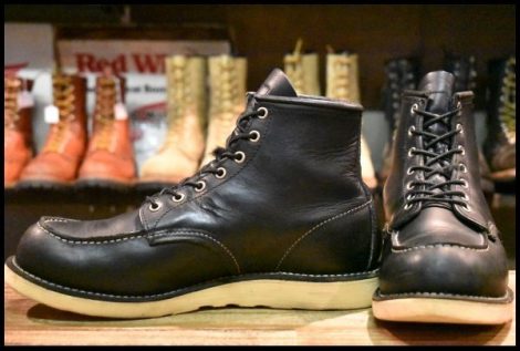 【10.5D 良品 10年】レッドウィング 8179 アイリッシュセッター 黒 ブラッククローム モックトゥ 編み上げ ブーツ 8130 redwing HOPESMORE