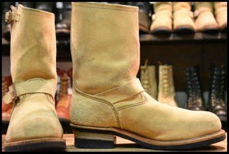 【9D 良品 07年】レッドウィング 8268 スエード エンジニア ホーソーンアビレーンラフアウト スチールトゥ ブーツ redwing HOPESMORE