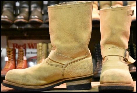 【9D 良品 07年】レッドウィング 8268 スエード エンジニア ホーソーンアビレーンラフアウト スチールトゥ ブーツ redwing HOPESMORE