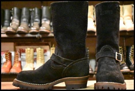 【7.5E 美品 14年】WESCO ウエスコ カスタムボス ブラックラフアウト 黒 11インチハイト ビブラム100シングル ブーツ BOSS HOPESMORE