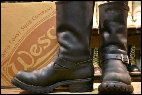 【9E 箱付 良品 12年】WESCO ウエスコ ボス 11インチハイト ブラック 黒 ビブラム100シングル エンジニア ブーツ BOSS HOPESMORE