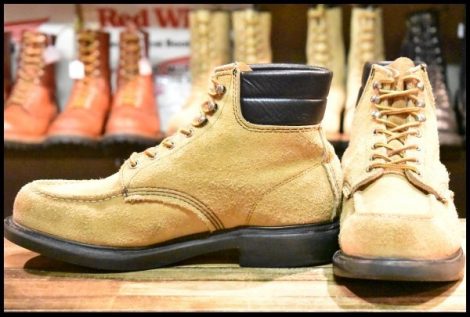 【8.5D 中古 旧羽タグ】レッドウィング 8118 スエード スーパーソール ラフアウト モック 編み上げ ブーツ redwing HOPESMORE