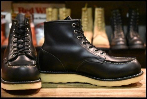 【7.5E 美品 06年】レッドウィング 8179 アイリッシュセッター 黒 ブラッククローム モック 編み上げ 8130 ブーツ redwing HOPESMORE