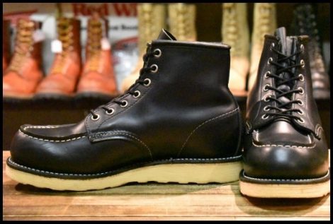 【7.5E 美品 06年】レッドウィング 8179 アイリッシュセッター 黒 ブラッククローム モック 編み上げ 8130 ブーツ redwing HOPESMORE