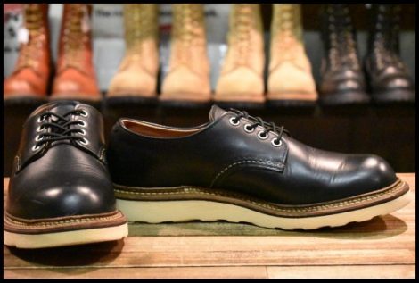 【8D 良品 13年】レッドウィング 8002 オックスフォード 黒 ブラック プレーントゥ ローカット 短靴 ブーツ redwing HOPESMORE