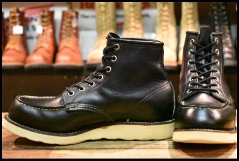 【7.5D 良品 羽タグ 98年】レッドウィング 8130 アイリッシュセッター 黒 ブラッククローム モックトゥ 8179 ブーツ redwing HOPESMORE