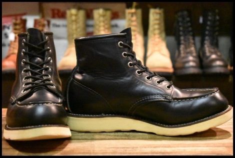 【7.5D 良品 羽タグ 98年】レッドウィング 8130 アイリッシュセッター 黒 ブラッククローム モックトゥ 8179 ブーツ redwing HOPESMORE