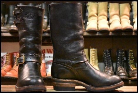 【7D? 良品】WESCO ウエスコ カスタムボス ブラックタイ 黒 11インチハイト ビブラム430 ブーツ エンジニア BOSS HOPESMORE