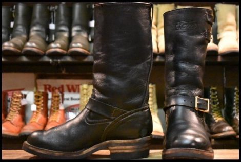 【7D? 良品】WESCO ウエスコ カスタムボス ブラックタイ 黒 11インチハイト ビブラム430 ブーツ エンジニア BOSS HOPESMORE