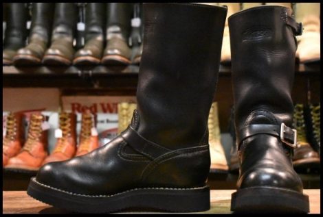 【7E 良品 11年】WESCO ウエスコ カスタムボス 11インチハイト ブラック 黒 ビブラム2021シングル ブーツ BOSS HOPESMORE