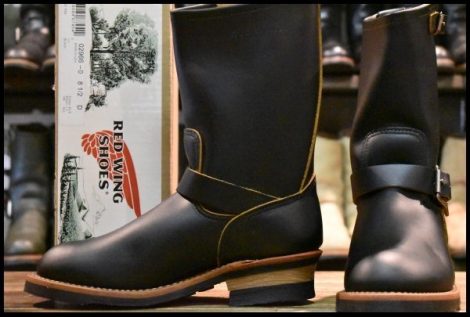 【8.5D 箱付 未使用 17年】レッドウィング 2966 ブラック クローンダイク エンジニア 黒 茶芯 スチール無し ブーツ redwing HOPESMORE