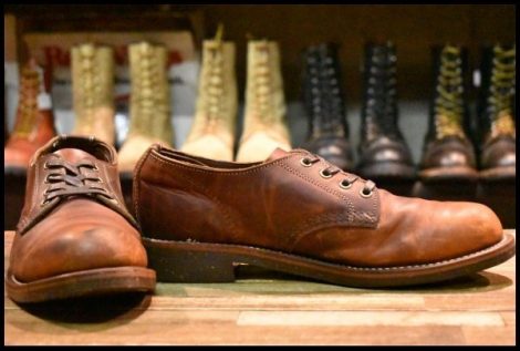 【9D 箱付 良品】Chippewa チペワ オックスフォード 1901M78 茶 タンレネゲード ブラウン HOPESMORE