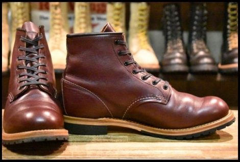 【9D 箱付 美品 18年】レッドウィング 9411 ベックマン ブーツ ブラックチェリー フェザーストーン プレーントゥ redwing HOPESMORE