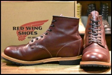【9D 箱付 美品 18年】レッドウィング 9411 ベックマン ブーツ ブラックチェリー フェザーストーン プレーントゥ redwing HOPESMORE