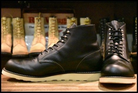【13D 美品 16年】レッドウィング 8165 アイリッシュセッター 黒 ブラッククローム プレーントゥ 編み上げ ブーツ redwing HOPESMORE
