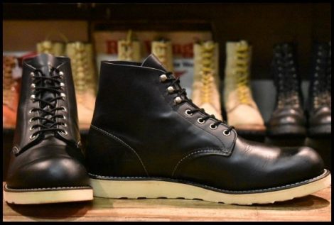 【13D 美品 16年】レッドウィング 8165 アイリッシュセッター 黒 ブラッククローム プレーントゥ 編み上げ ブーツ redwing HOPESMORE