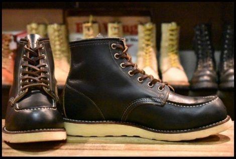 【9E 良品 12年】レッドウィング 9874 アイリッシュセッター ブラック クローンダイク モックトゥ 黒 ブーツ redwing HOPESMORE