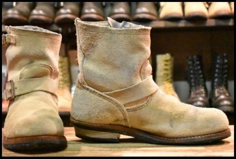 【7.5D 中古 11年】レッドウィング 2965 ショート スエードエンジニア ホーソーンアビレーンラフアウト ブーツ redwing HOPESMORE