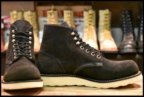 【6.5D 美品 11年】レッドウィング 8174 黒スエード アイリッシュセッター ブラック ラフアウト プレーン ブーツ redwing HOPESMORE