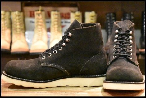【6.5D 美品 11年】レッドウィング 8174 黒スエード アイリッシュセッター ブラック ラフアウト プレーン ブーツ redwing HOPESMORE