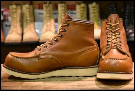 【8.5E 良品 サイド羽タグ 01年】レッドウィング 875 アイリッシュセッター 茶 オロイジナル モックトゥ ブーツ redwing HOPESMORE