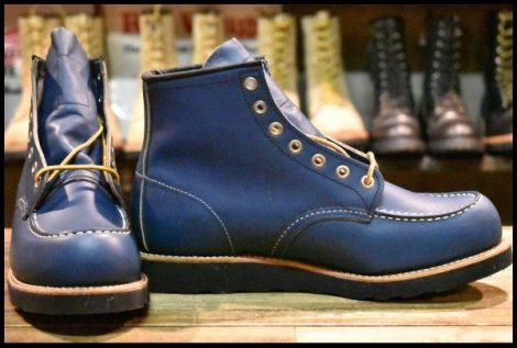 【8.5E 箱付 未使用 14年】レッドウィング 8853 アイリッシュセッター インディゴ ポーテージ ネイビー 青 ブーツ redwing HOPESMORE
