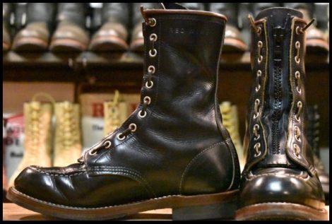 【7.5E 良品 110周年限定 15年】レッドウィング 2015 ハンツマン 黒 ブラック クローンダイク 茶芯 編み上げブーツ redwing HOPESMORE