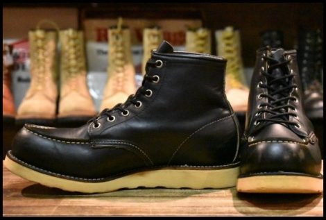 【9.5D 良品 羽タグ 98年】レッドウィング 8130 アイリッシュセッター 黒 ブラッククローム モックトゥ 8179 ブーツ redwing HOPESMORE