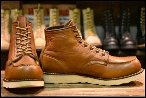 【8.5E 良品 サイド羽タグ 01年】レッドウィング 875 アイリッシュセッター 茶 オロイジナル モックトゥ ブーツ redwing HOPESMORE