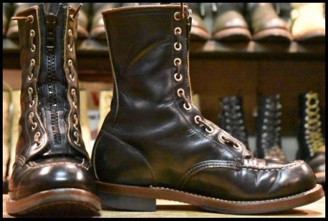 【7.5E 良品 110周年限定 15年】レッドウィング 2015 ハンツマン 黒 ブラック クローンダイク 茶芯 編み上げブーツ redwing HOPESMORE